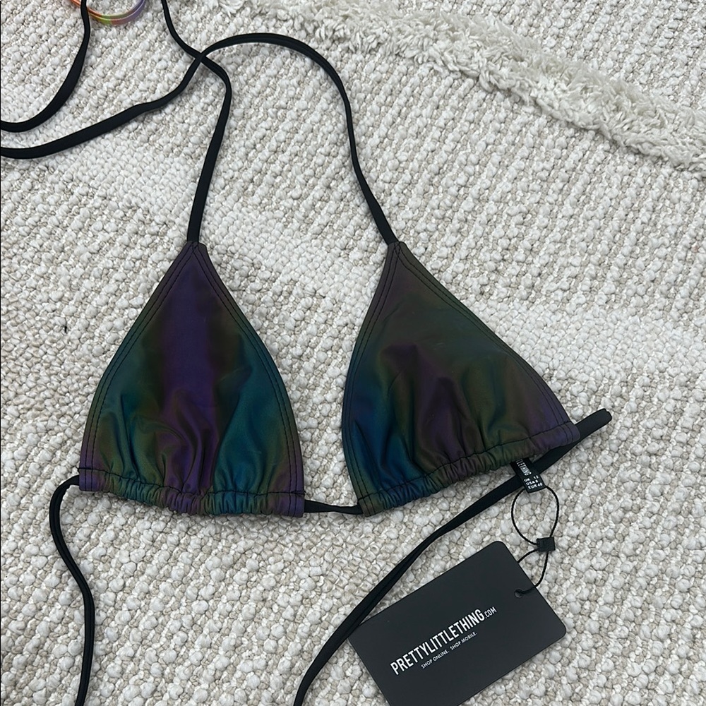 PrettyLittleThing Multicolor Bikini Top